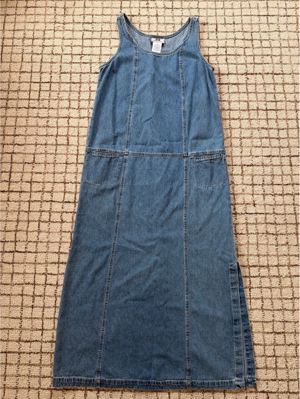 Vintage women’s Denim Jumper shift dress Y2K 90s cottage grandma core